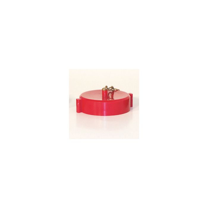 Fire Hose Cap&Chain  2-1/2"NYCORP Plastic Red