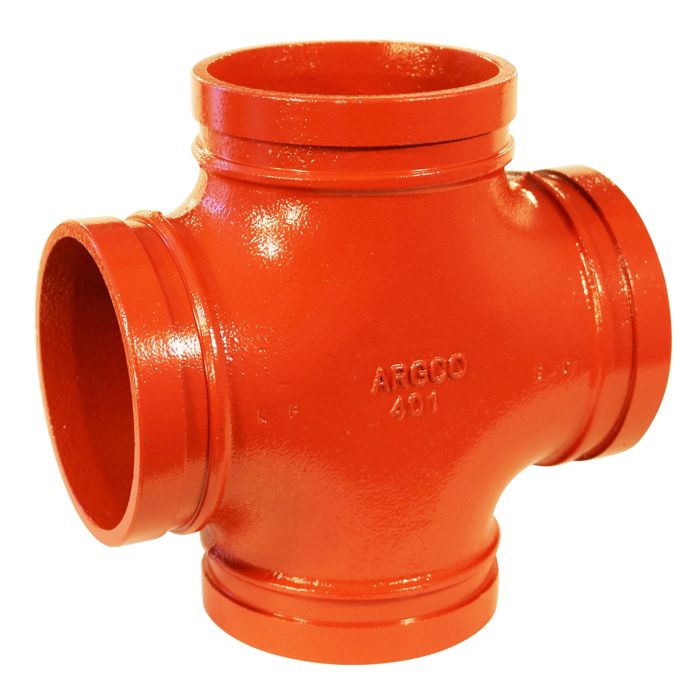 Grooved Straight Cross 2-1/2" Short Radius (010) Grooved Straight Cross 2-1/2" Short Radius (010)