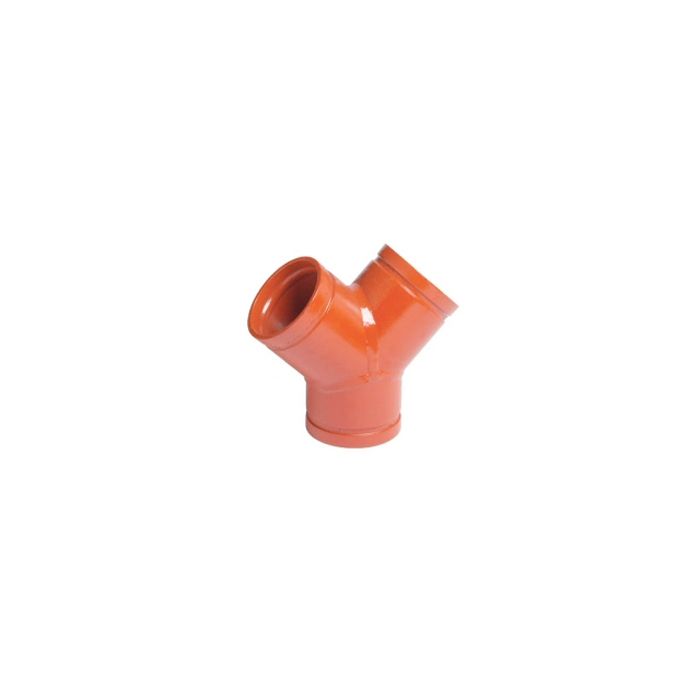 Grooved Tru Wye 8" Painted Orange (Style 043) Grooved Tru Wye 8" Painted Orange (Style 043)