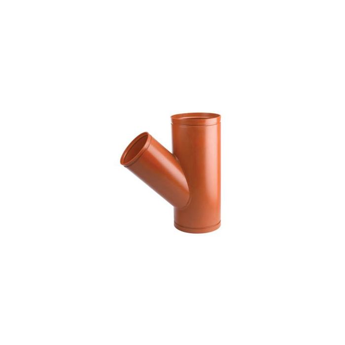 Grooved Lateral Wye 8" Painted Orange (Style 044) Grooved Lateral Wye 8" Painted Orange (Style 044)