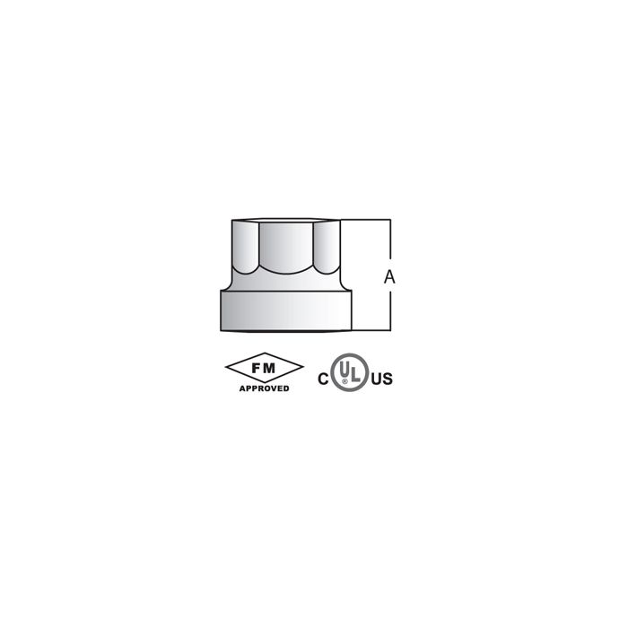 PIPE FITTING Cast Iron Reducing Coupling 1"x¾" (50/100/68#)