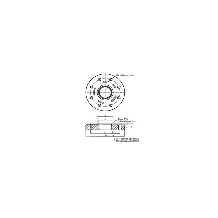 Flanged Fitting Cast Iron Companion Flange 3 x 11"