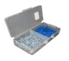 Blue Pl Anchor Kit with #10 PhillIPS/ Slot Combo Screw 100PC
