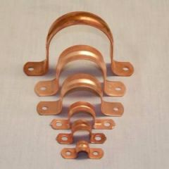 Two Hole Copper Coated Tubing Straps 1/2" (100/1000/6.5#)