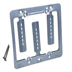 LOW VOLTAGE MOUNTING PLATE WITH SCREWS, 2 GANG