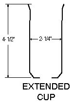 Extended 401 Cup only 4-1/2" Aluminum(WH)