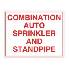 Sign Alum 12x10 Combo Auto Sprinkler & Standpipe