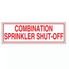 Sign Alum 6x2 Combo Sprinkler Shut-Off (100/1000/22#)
