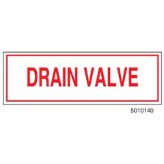 Sign Alum  6x2 Drain Valve (100/1000/22#)