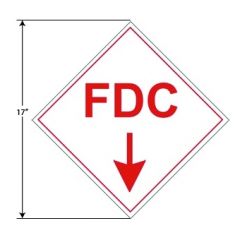 Sign Alum 17x17 FDC (Diamond Shape)(Arrow Pointing Down)