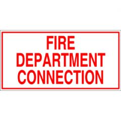 Sign Alum 24x12 Fire Dept Connection (100/77#)