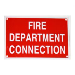 Sign Alum 6x4 Fire Dept Connection