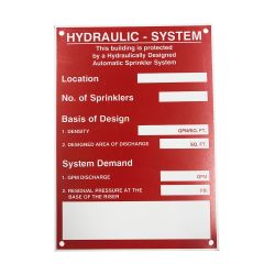 Sign Alum 5x7 Hydraulic System (500/35#)