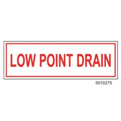 Sign Alum  6x2 Low Point Drain (100/1000/22#)