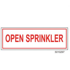 Sign Alum 6x2 Open Sprinkler (100/1000/22#)