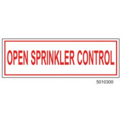 Sign Alum 6x2 Open Sprinkler Control (100/1000/22#)