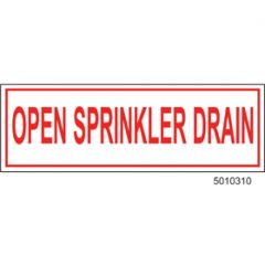 Sign Alum  6x2 Open Sprinkler Drain (100/1000/22#)