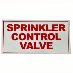 Sign Alum 24 x 12 Sprinkler Control Valve