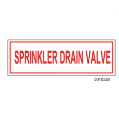 Sign Alum 6x2 Sprinkler Drain Valve (100/1000/22#)