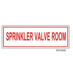 Sign Alum  6x2 Sprinkler Valve Room (100/1000/22#)