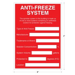 Sign Alum 5x7 Anti-Freeze System