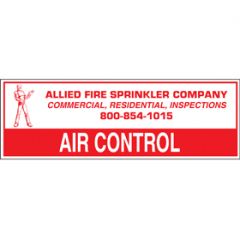 Sign Alum Personalized 6x2 Air Control 100pc