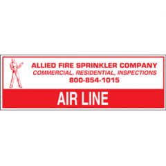 Sign Alum Personalized 6x2 Air Line (100/3.4#)