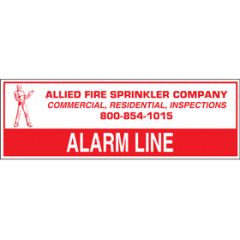 Sign Alum Personalized 6x2 Alarm Line (100/3.4#)