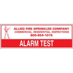 Sign Alum Personalized  6x2 Alarm Test (100/3.4#)