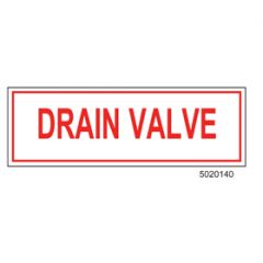 Sign Vinyl Decal 6x2 Drain Valve (100/.6#)