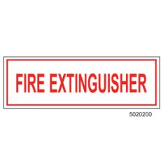 Sign Vinyl Decal 6x2 Fire Extinguisher (100/.6#)
