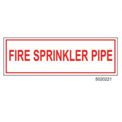 Sign Vinyl Decal 6x2 Fire Sprinkler Pipe (100/.6#)