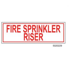 Sign Vinyl Decal 6x2 Fire Sprinkler Riser (100/.5#)