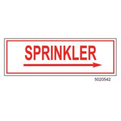 Sign Vinyl Decal 6x2 Sprinkler Right Arrow (100/.5#)