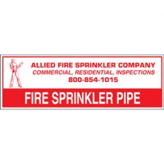 Sign Vinyl Personalized Decal 6x2 Fire Sprinkler Pipe (100)