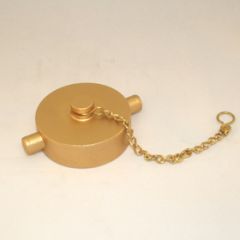 Fire Hose Cap&Chain 2-1/2" NST Alum Brass (40)