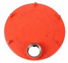 Grooved End Cap 8" W/Hole 1"(602) (202/1423#)