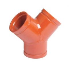 Grooved Lateral Wye 6" Painted Orange (Style 044)