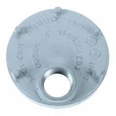 GALVANIZED Grooved End Cap 3" w/Hole 1"  (602)