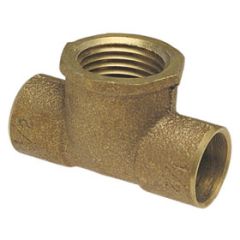 Copper Fitting 3/4"x3/4"x1/2"CxCxF Cast Br Tee(=Nibco 712)