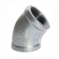 PIPE FITTING Malleable Galv 45° Elbow ½" (100/200/44#)
