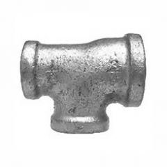 Pipe Fitting Malleable Galvanized Iron Reducing Tee 1-1/2" x 3/4" x 1-1/2"