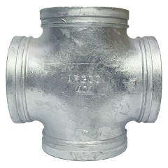 GALVANIZED Grooved Straight Cross 8" Short Radius  (401)