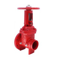 OS&Y Gate Valve D.I. Body Flanged x Grooved 10" 300PSI UL/FM