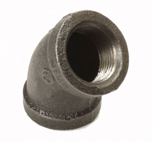 Pipe Fitting Malleable Iron 45° Elbow 3/8" (=Anvil 1102)