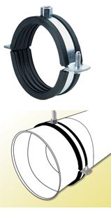 Spiral Duct Cushion Clamp 20" W/Rubber Lining