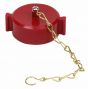 Fire Hose Cap & Chain 1-1/2"NST Plastic Red