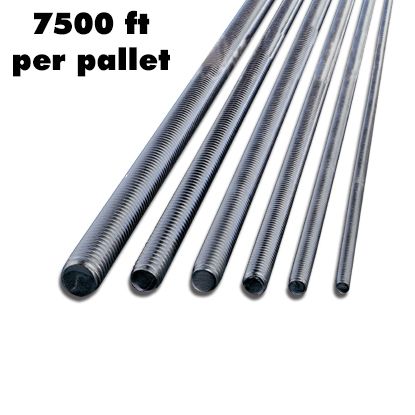 All Thread Rod Zinc 3/8 x 6' (Sold by pallet 7500 ft) 