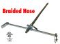 Fire Sprinkler Flexible Drop Hose 28" (3/4") Braided with preassembled bracket UL/FM