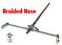 Fire Sprinkler Flexible Drop Hose 40" (1/2") Braided with preassembled bracket UL/FM